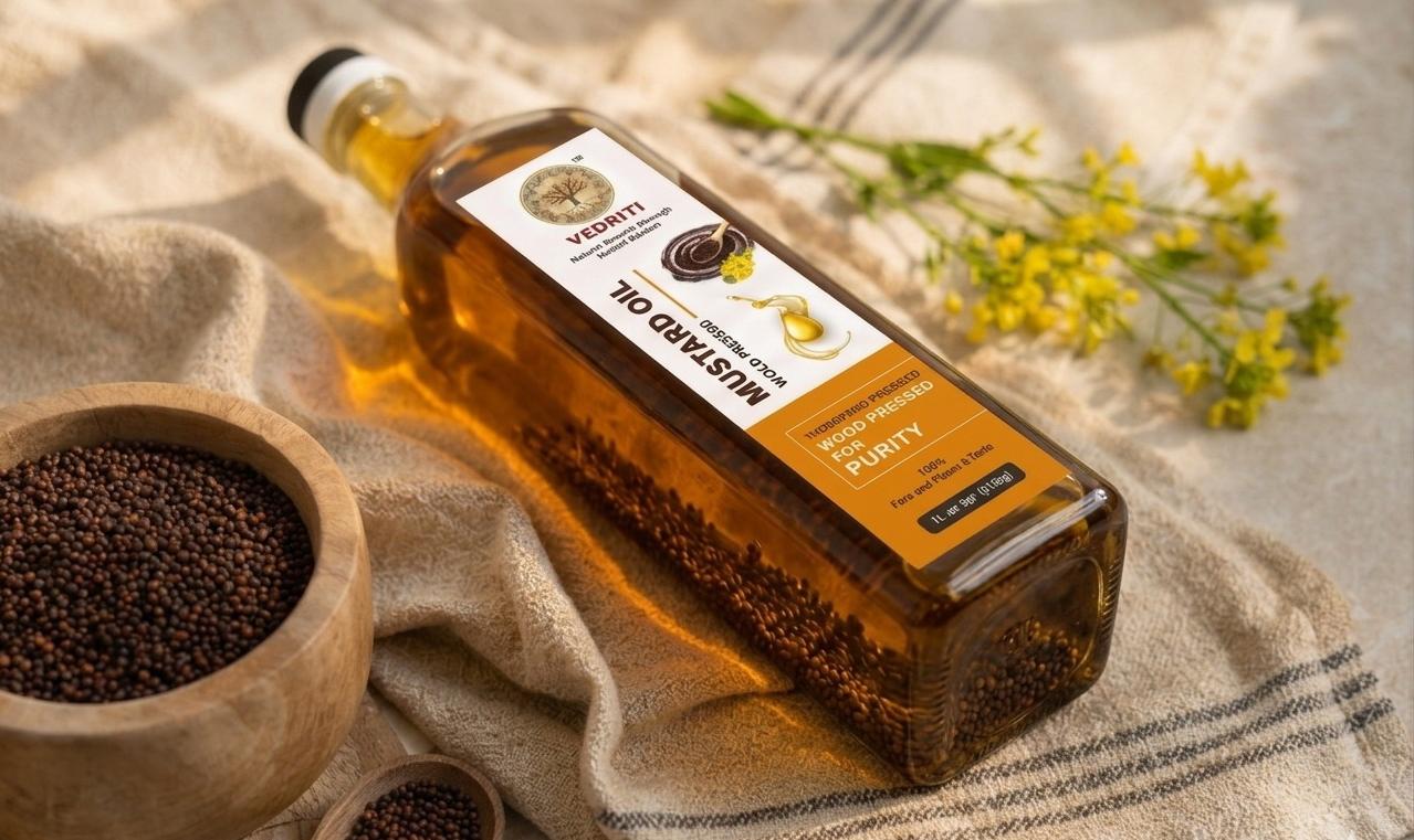 Vedriti Wood-Pressed Mustard Oil 1L