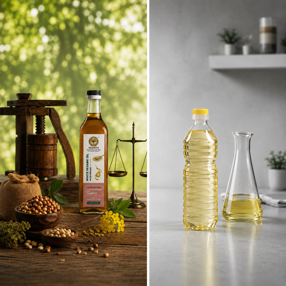 Wood Pressed Oil vs Refined Oil: Which Is Better for Everyday Cooking?