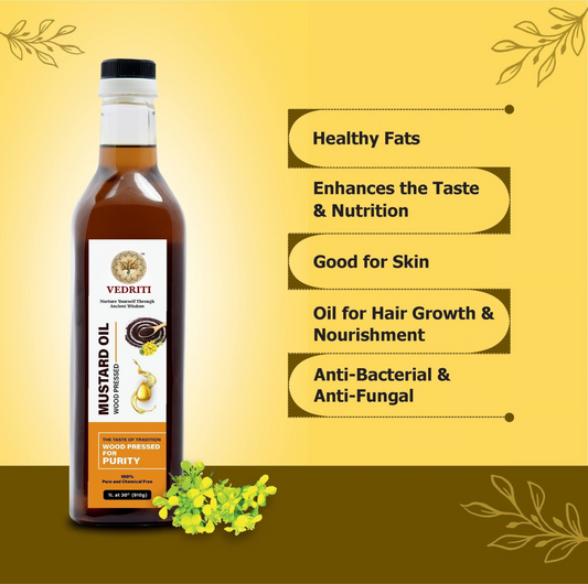 Vedriti Wood Pressed Black Mustard Oil