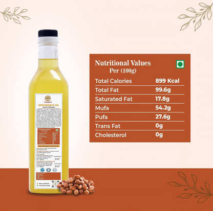 Vedriti wood pressed groundnut oil nutrition and product information