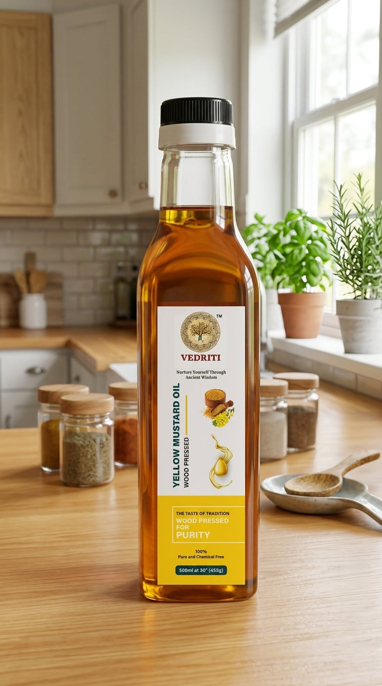 Vedriti Wood Pressed Yellow Mustard Oil