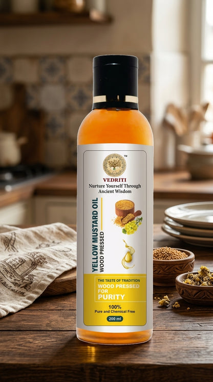 Vedriti Wood Pressed Yellow Mustard Oil