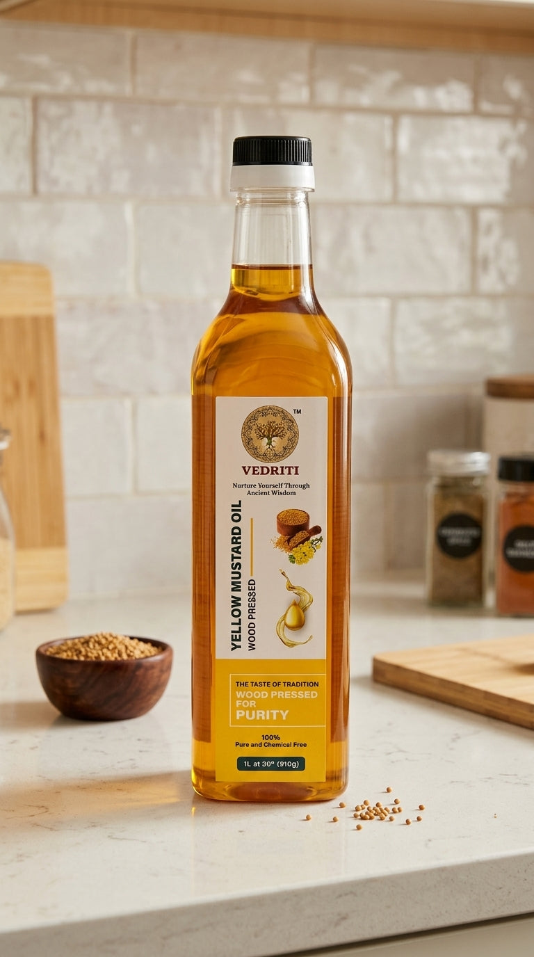 Vedriti Wood Pressed Yellow Mustard Oil