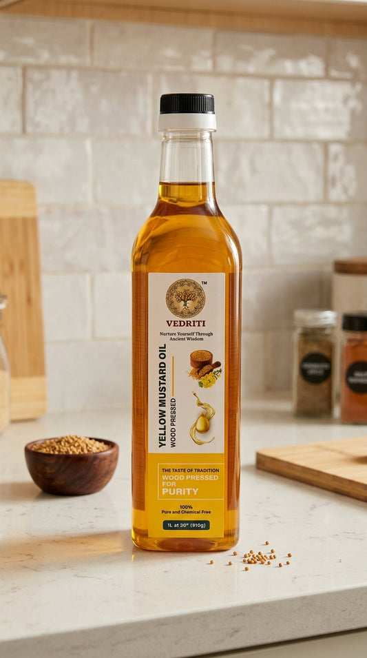 Vedriti Wood Pressed Yellow Mustard Oil