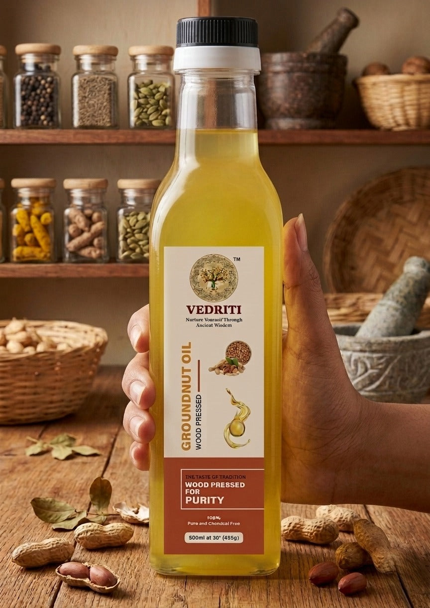 Vedriti Wood Pressed Groundnut Oil 1L