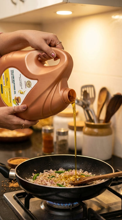 Vedriti Wood Pressed Yellow Mustard Oil