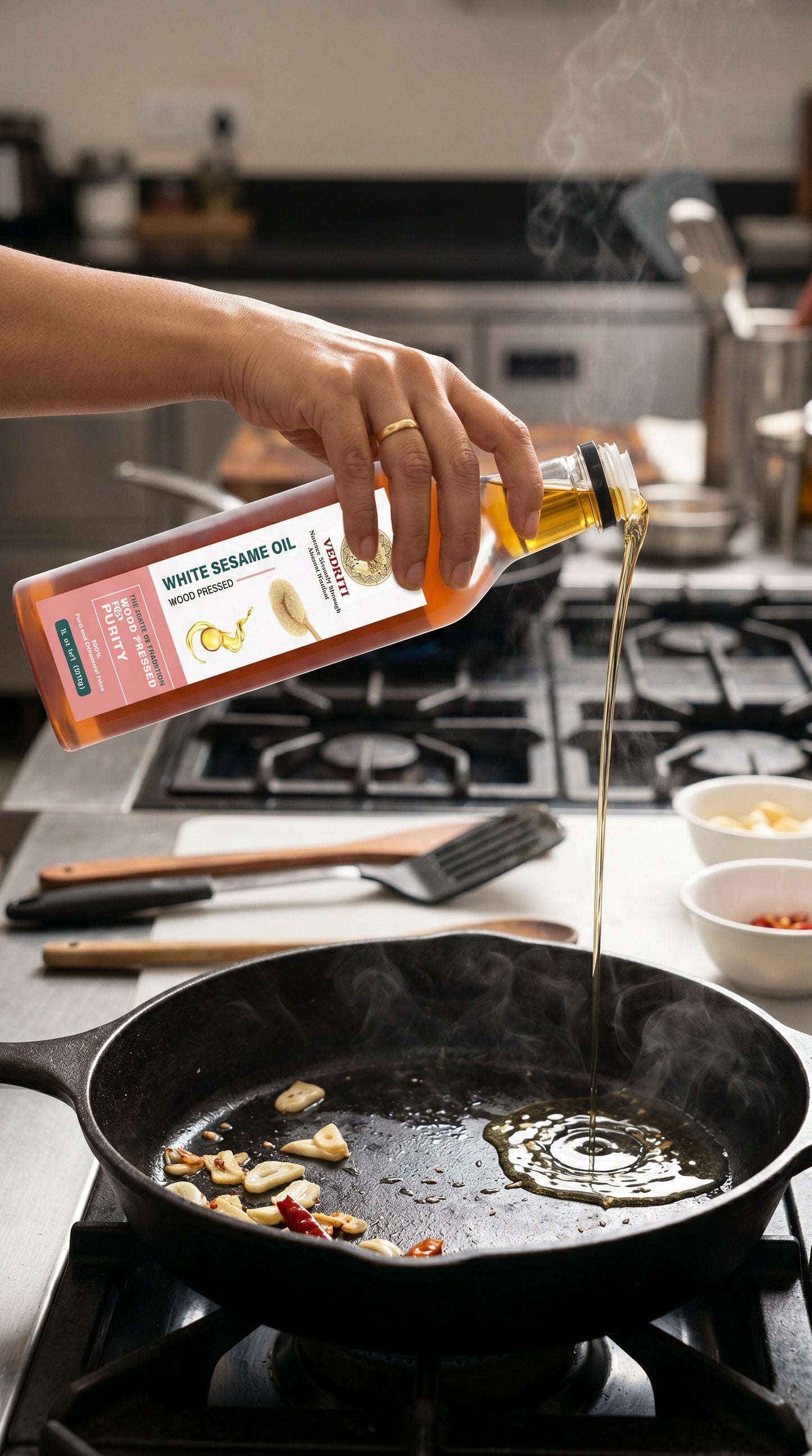 Vedriti Wood Pressed White Sesame Oil