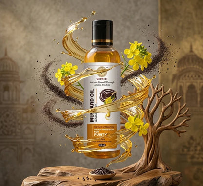 Vedriti Wood Pressed Black Mustard Oil
