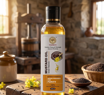 Vedriti Wood Pressed Black Mustard Oil 200ml