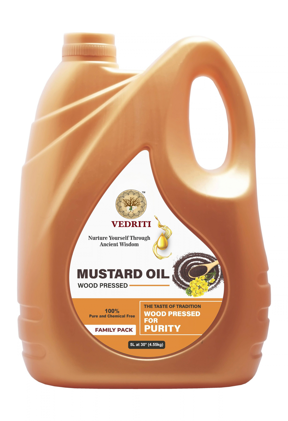 Vedriti Wood Pressed Black Mustard Oil bottle product image