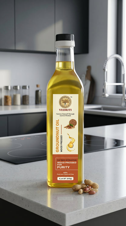 Vedriti Wood Pressed Groundnut Oil 1L