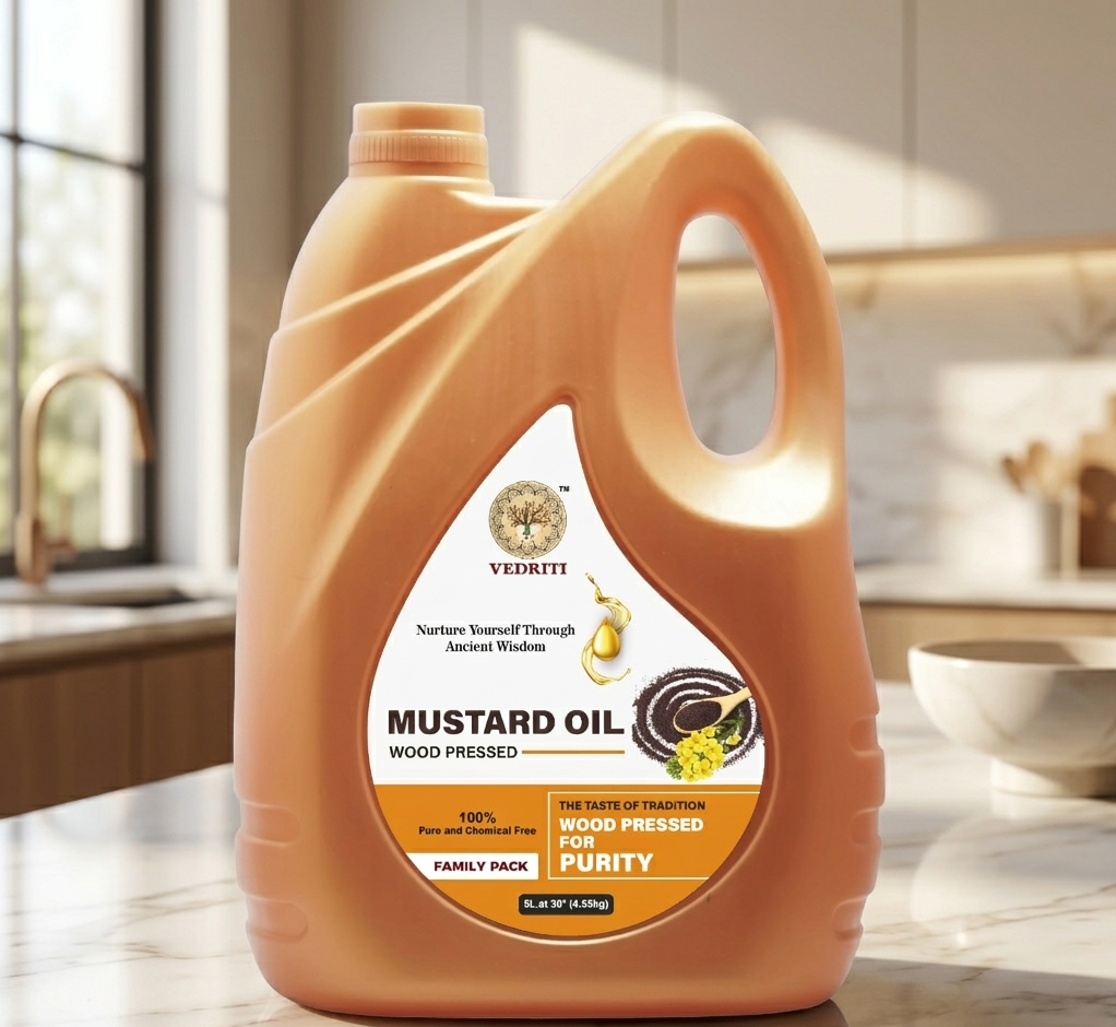 Vedriti Wood- Pressed Black Mustard Oil 5L