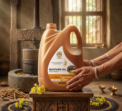 Vedriti Wood- Pressed Black Mustard Oil 5L