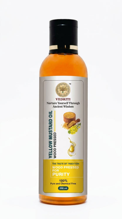 Vedriti Wood Pressed Yellow Mustard Oil