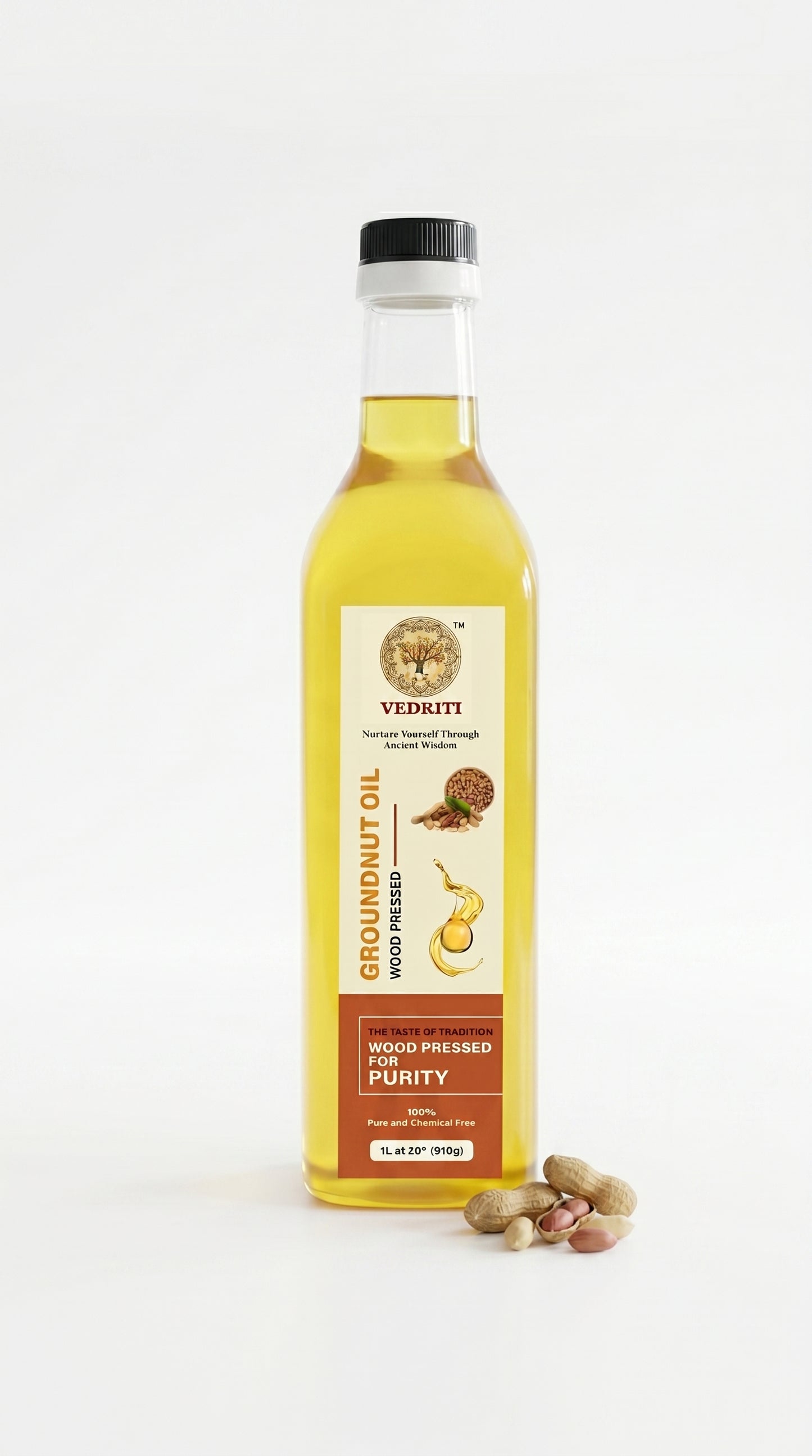 Vedriti Wood Pressed Groundnut Oil 1L